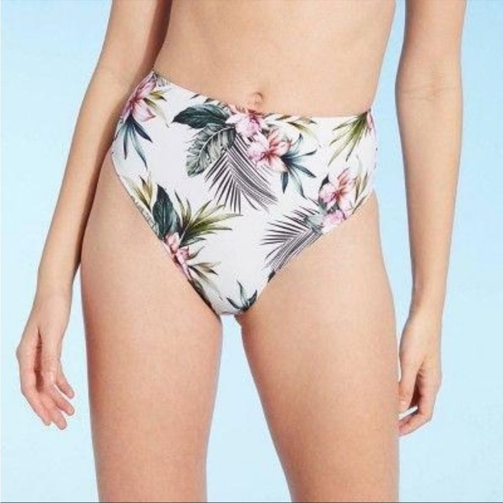 SHADE & SHORE high waisted extra cheeky bikini bottoms NWT